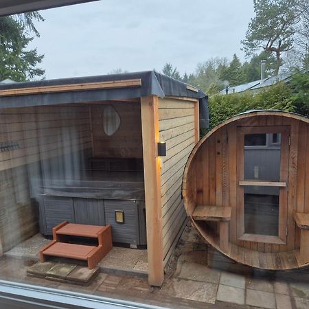 Luxe Boshuisje Met Prive Wellness & Jacuzzi Op De Veluwe Ermelo Esterno foto