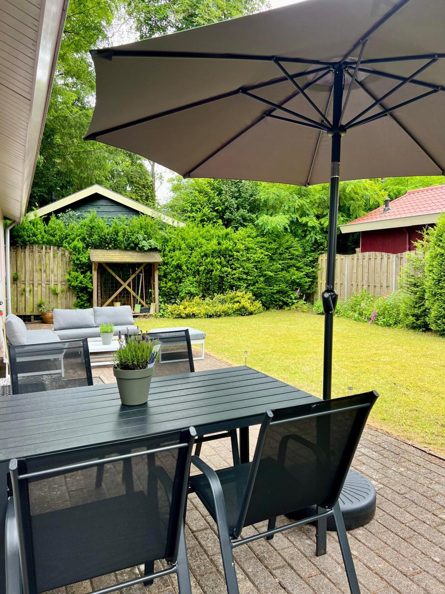 Luxe Boshuisje Met Prive Wellness & Jacuzzi Op De Veluwe Ermelo Esterno foto