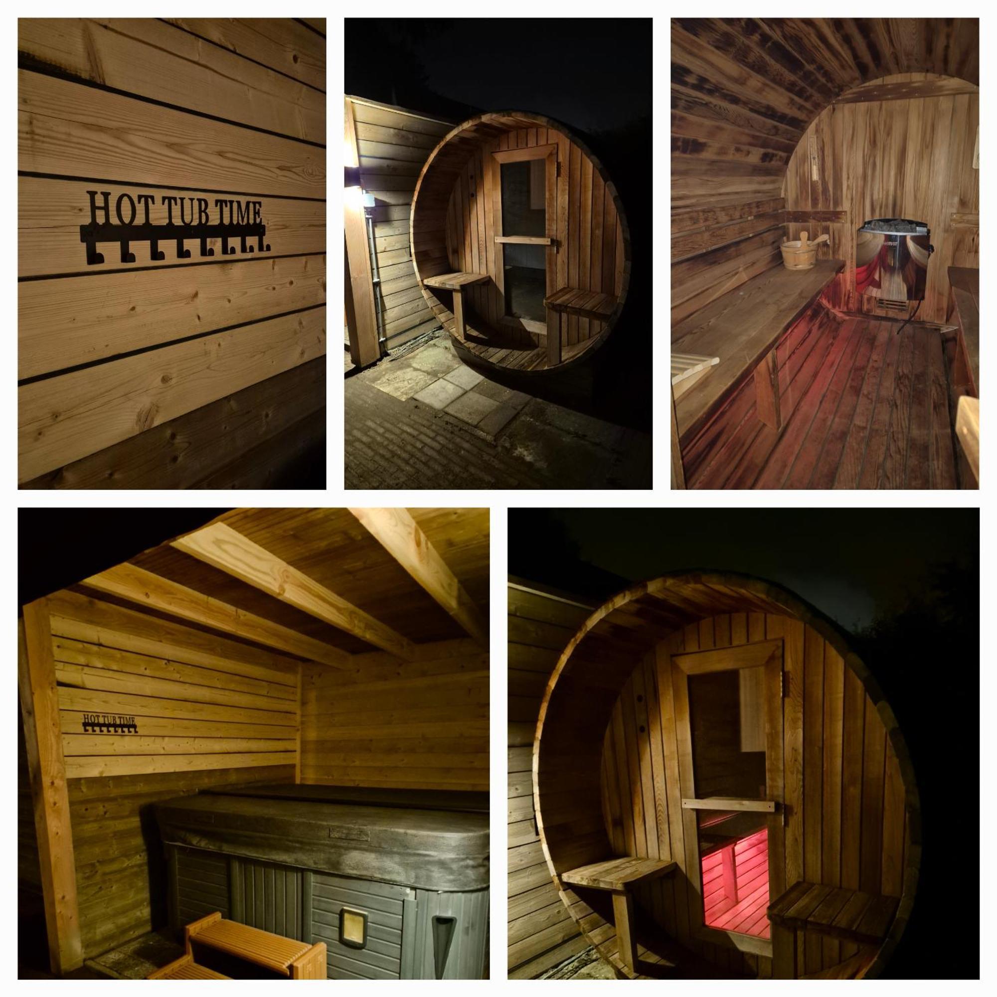 Luxe Boshuisje Met Prive Wellness & Jacuzzi Op De Veluwe Ermelo Esterno foto